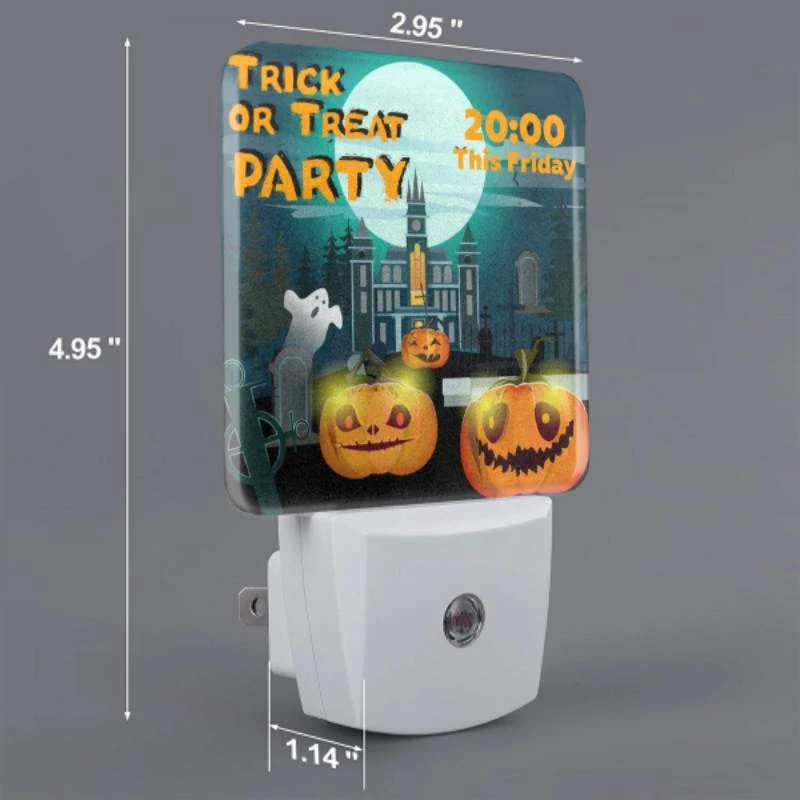 Night Light Set of 2, A poster advertising a Halloween party. Night Light Set Of 2, A Poster Advertising A Halloween Party. -Pattern Night Light f10d2ba4c285285beae78ffca812eb3344432014