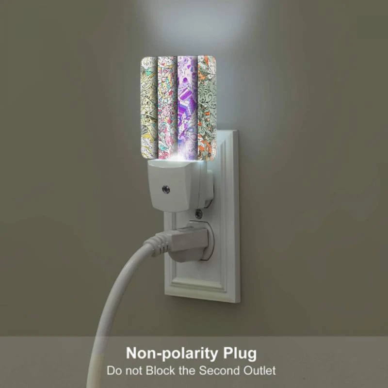 Night Light Set of 2, Three colorful paintings are displayed side by side. Night Light Set Of 2, Three Colorful Paintings Are Displayed Side By Side. -Pattern Night Light f1179971dcef3ca219c8b8667251a57d4c07b7b9