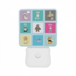 Night Light Set Of 2, A Collection Of Cartoon Animals With The Word "cute" Written Above Them. 10 Night Light Set Of 2, A Collection Of Cartoon Animals With The Word "cute" Written Above Them. -Pattern Night Light f2ed1ed74f353f221d7f1e9ca39dd6dc145a2b62