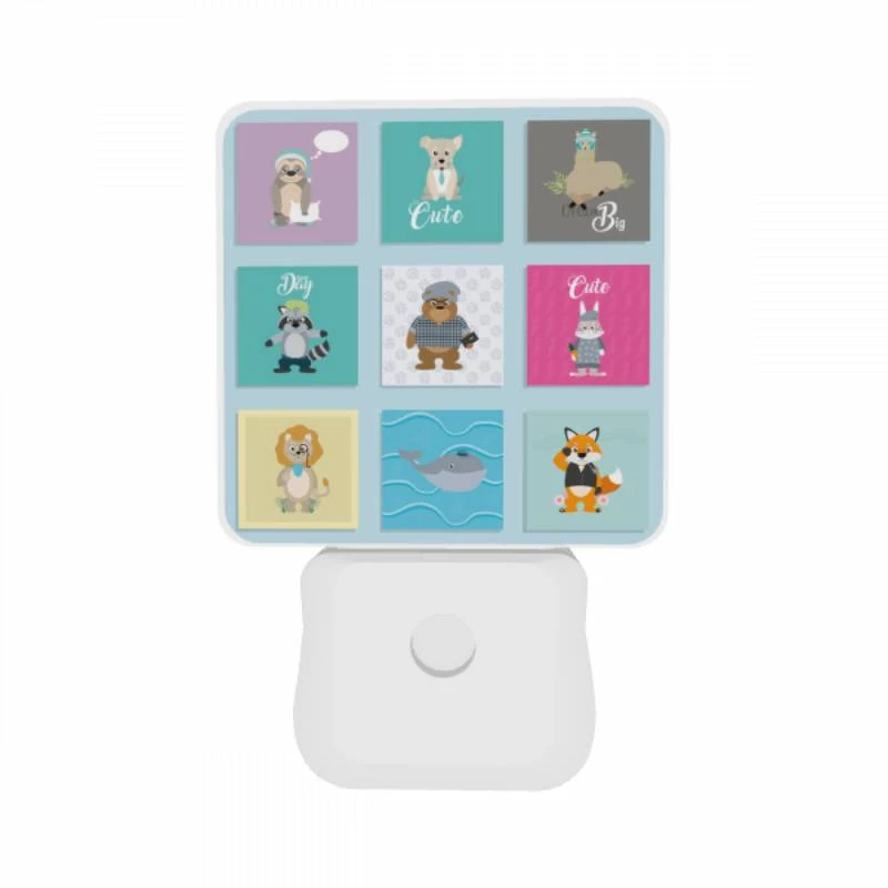 Night Light Set of 2, A collection of cartoon animals with the word "cute" written above them. Night Light Set Of 2, A Collection Of Cartoon Animals With The Word "cute" Written Above Them. -Pattern Night Light f2ed1ed74f353f221d7f1e9ca39dd6dc145a2b62