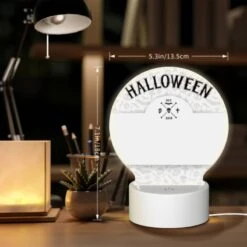 Round Acrylic Night Light, A White Card With A Skull And Crossbones On It. 7 Round Acrylic Night Light, A White Card With A Skull And Crossbones On It. -Pattern Night Light f348068694c5aee18f864fb3660e8ba852c7af43