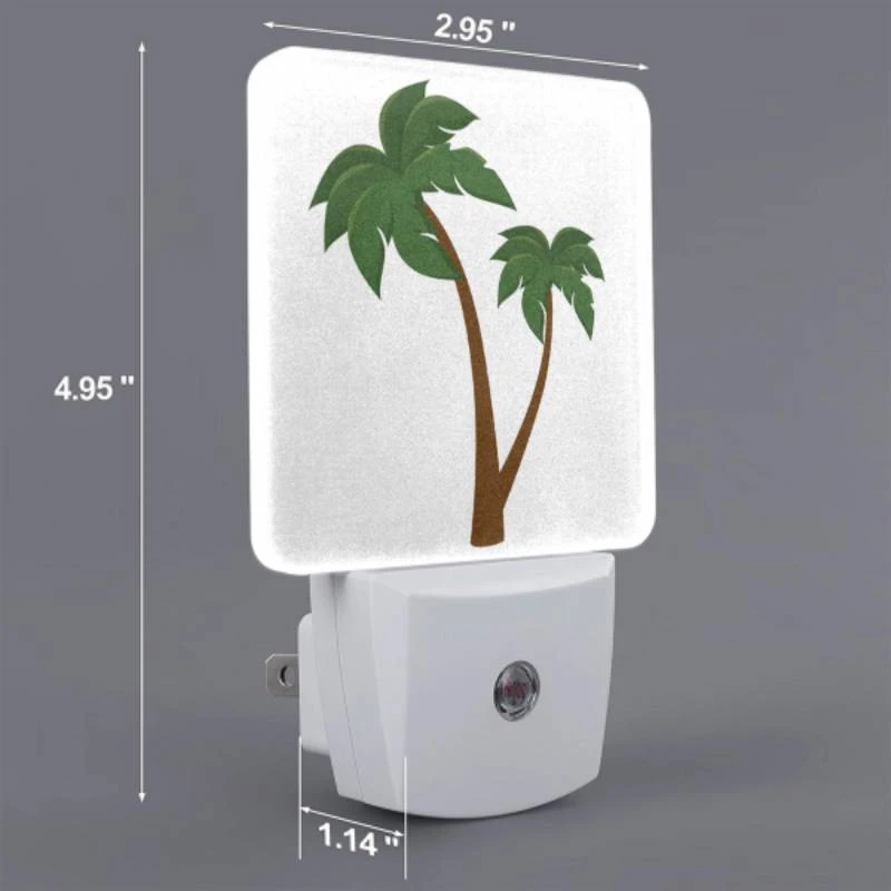 Night Light, A green palm tree with a brown trunk. Night Light, A Green Palm Tree With A Brown Trunk. -Pattern Night Light f39f78bc9e5091b54bb71b0fcf7e0c0e95d4f8b8