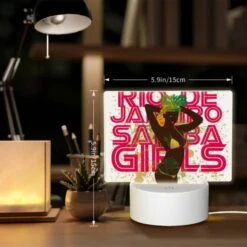 Rectangular Acrylic Night Light, A Woman Wearing A Grass Skirt And A Headband Poses For A Picture. 7 Rectangular Acrylic Night Light, A Woman Wearing A Grass Skirt And A Headband Poses For A Picture. -Pattern Night Light f4b00eeeac2fa5d52798a9d0f5431f35746ccbe9