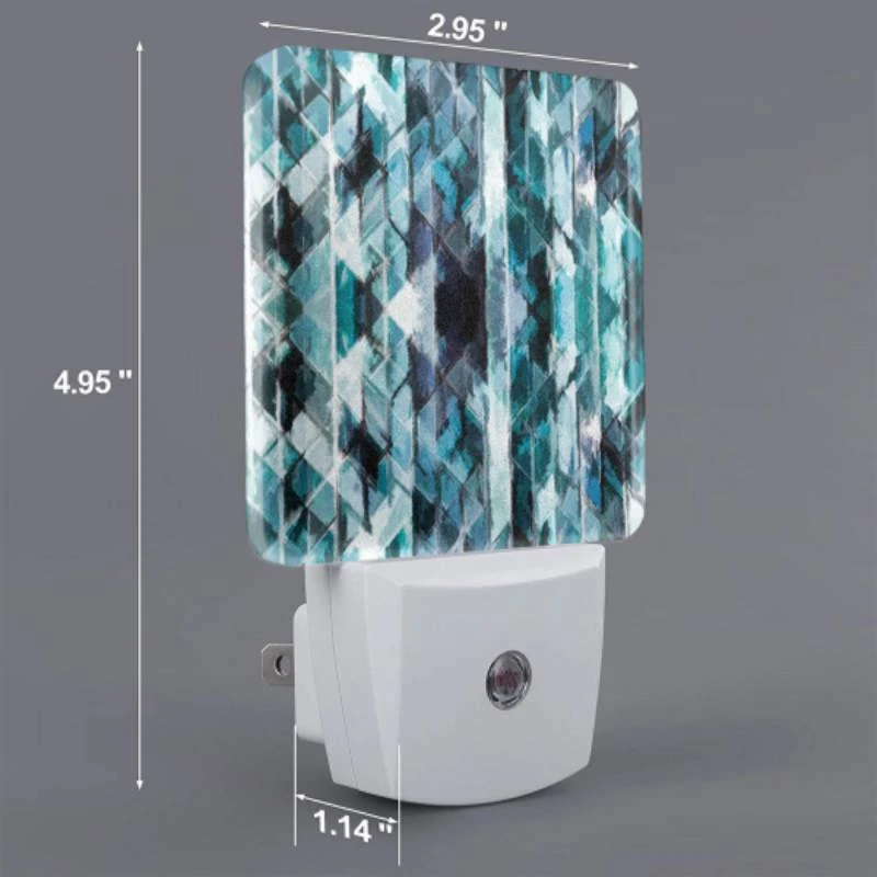 Night Light Set of 2, A blue and white patterned wallpaper. Night Light Set Of 2, A Blue And White Patterned Wallpaper. -Pattern Night Light f4c53c7ba53c31760f1e63639be63391390e9d4a