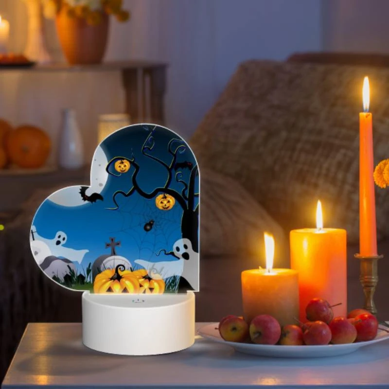 Love Acrylic Night Light, A tree with a spider web and pumpkins hanging from it. Love Acrylic Night Light, A Tree With A Spider Web And Pumpkins Hanging From It. -Pattern Night Light f544cf8ad14afaca9310a4d2a94c8f72eea0399f