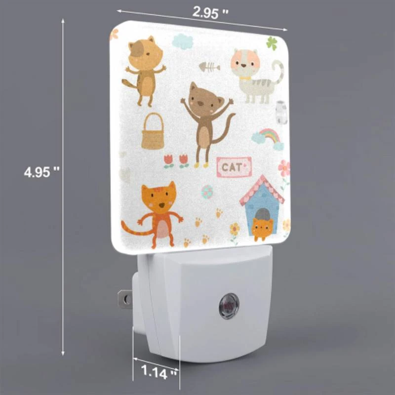 Night Light Set of 2, A collection of cartoon animals Night Light Set Of 2, A Collection Of Cartoon Animals -Pattern Night Light f7fec05e63a7e71ca68aa069ec60751f44405b7a