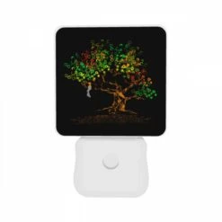Night Light Set Of 2, A Woman Is Sitting In A Tree With A Colorful Background. 10 Night Light Set Of 2, A Woman Is Sitting In A Tree With A Colorful Background. -Pattern Night Light f85b8db5f0618b75ce7863ebe7e93ce12f1a0e05