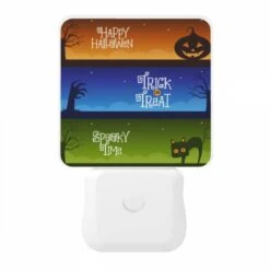 Night Light, A Colorful Halloween Banner With The Words "Happy Halloween" And "Trick Or Treat" Written On It. 10 Night Light, A Colorful Halloween Banner With The Words "Happy Halloween" And "Trick Or Treat" Written On It. -Pattern Night Light f85baa571028894ebc1b3029dc9ec39059aab04c