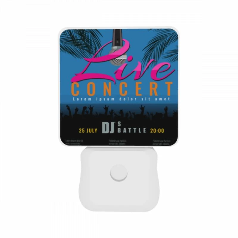 Night Light Set of 2, A poster advertising a live concert. Night Light Set Of 2, A Poster Advertising A Live Concert. -Pattern Night Light f8ab5da5ef4f770536b79831149f78135b07284f
