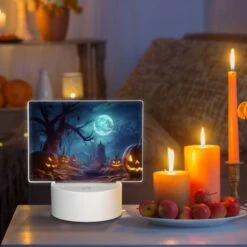 Rectangular Acrylic Night Light, A Night Scene With A Full Moon And A Bunch Of Pumpkins. 8 Rectangular Acrylic Night Light, A Night Scene With A Full Moon And A Bunch Of Pumpkins. -Pattern Night Light f8f646343bdf1e83e8eeecf2da646ff4bb2219b3