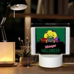Rectangular Acrylic Night Light, A Poster With A Witches Hat And A Cauldron With A Green Background. 7 Rectangular Acrylic Night Light, A Poster With A Witches Hat And A Cauldron With A Green Background. -Pattern Night Light f93eb1bd2e4bace852c8ed39345980134f40ddd8