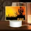 Rectangular Acrylic Night Light, A Spooky Halloween Scene With A Haunted House And Bats Flying Around. 2 Rectangular Acrylic Night Light, A Spooky Halloween Scene With A Haunted House And Bats Flying Around. -Pattern Night Light f9a48e7beeed8b9891e3a749903e64e1e4359676