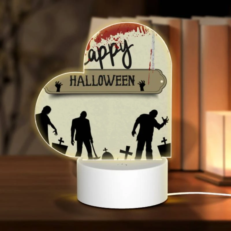 Love Acrylic Night Light, A sign that says Happy Halloween. Love Acrylic Night Light, A Sign That Says Happy Halloween. -Pattern Night Light fa3774e3d060ef1a5675184bddd03f5e3f2a8338