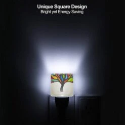 Night Light, A Colorful Tree With A Black Trunk. 6 Night Light, A Colorful Tree With A Black Trunk. -Pattern Night Light fa495a6bedc47427972d6a70321cbc4628725a3c