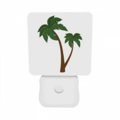 Night Light Set Of 2, A Green Palm Tree With A Brown Trunk. -Pattern Night Light fa4ada7d355d6719b1247c05c5634aa2d9aed5aa