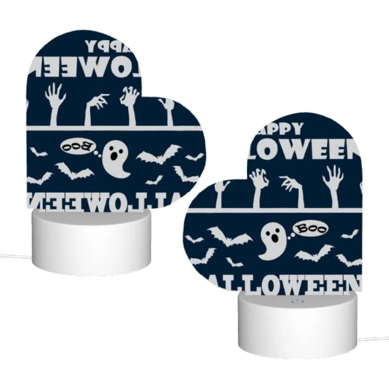 Love Acrylic Night Light, A poster with a ghost and the words "Happy Halloween" on it. Love Acrylic Night Light, A Poster With A Ghost And The Words "Happy Halloween" On It. -Pattern Night Light faf7d73860e636e6be13125c001f653dd3ba9844