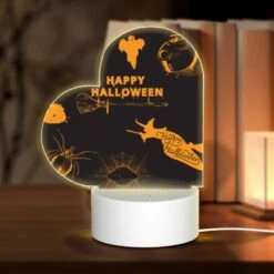 Love Acrylic Night Light, A Collection Of Halloween Symbols