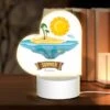 Love Acrylic Night Light, A Cartoon Of A Tropical Island With A Sun And Palm Trees. -Pattern Night Light fb84d54e4af3ca494e23354ff373812f72f2c7c1