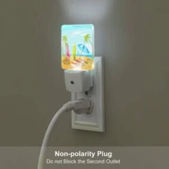 Night Light, A Colorful Beach Scene With A Suitcase 5 Night Light, A Colorful Beach Scene With A Suitcase -Pattern Night Light fbb47f22a2389c741b2e6839c852ec0f71122188