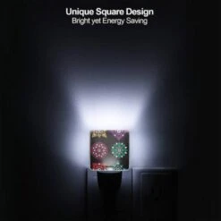 Night Light Set Of 2, Six Colorful Flower Designs Are Displayed In A Row. 5 Night Light Set Of 2, Six Colorful Flower Designs Are Displayed In A Row. -Pattern Night Light fcd0001fb1eeee81d2c1f6aa7666037d49e01af8