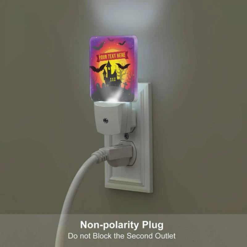 Night Light, A Halloween scene with a haunted house and bats flying around. Night Light, A Halloween Scene With A Haunted House And Bats Flying Around. -Pattern Night Light fcd86994a6476b9a8653eb3593e89c0534eac6d0