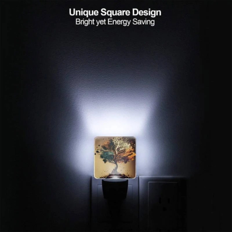 Night Light, A tree with a brown trunk and green leaves. Night Light, A Tree With A Brown Trunk And Green Leaves. -Pattern Night Light fce02063ff148147bce99f3de08e1f4eb1de91e6