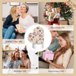 Love Acrylic Night Light, A Pattern Of Flowers And Birds On A Wallpaper. -Pattern Night Light fd13194a736d76bf06685aa0887945c60fb5e7eb