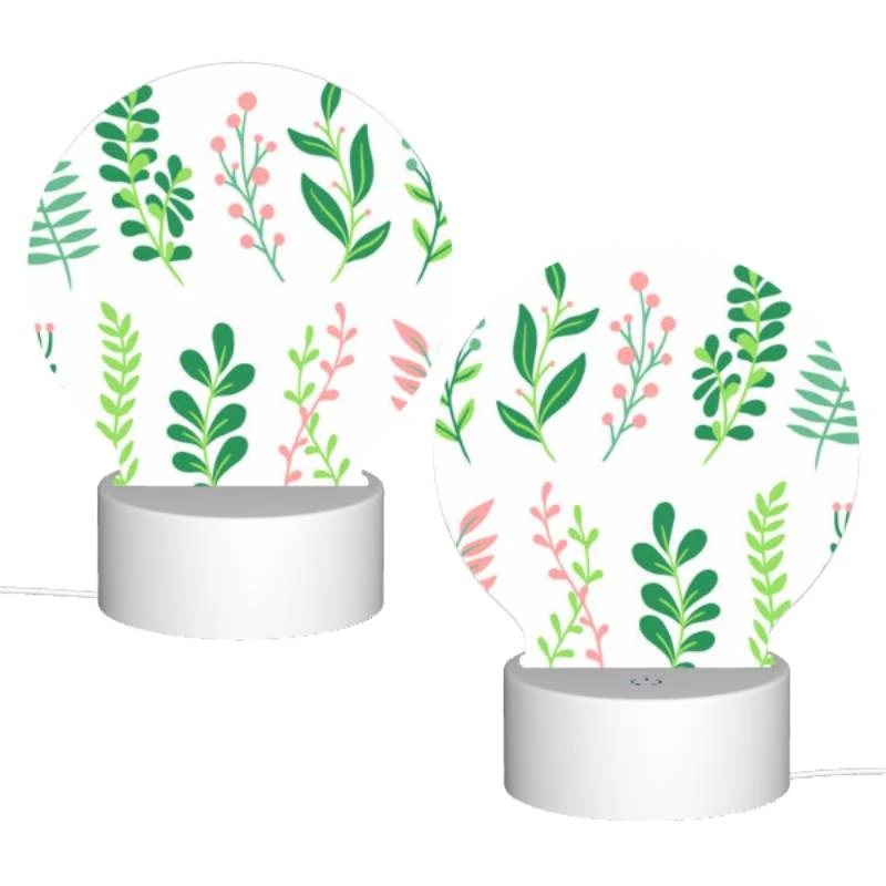 Round Acrylic Night Light, A collection of six different plants Round Acrylic Night Light, A Collection Of Six Different Plants -Pattern Night Light fd728e18b2ec62ff5f36848f89159a57682ca9ee