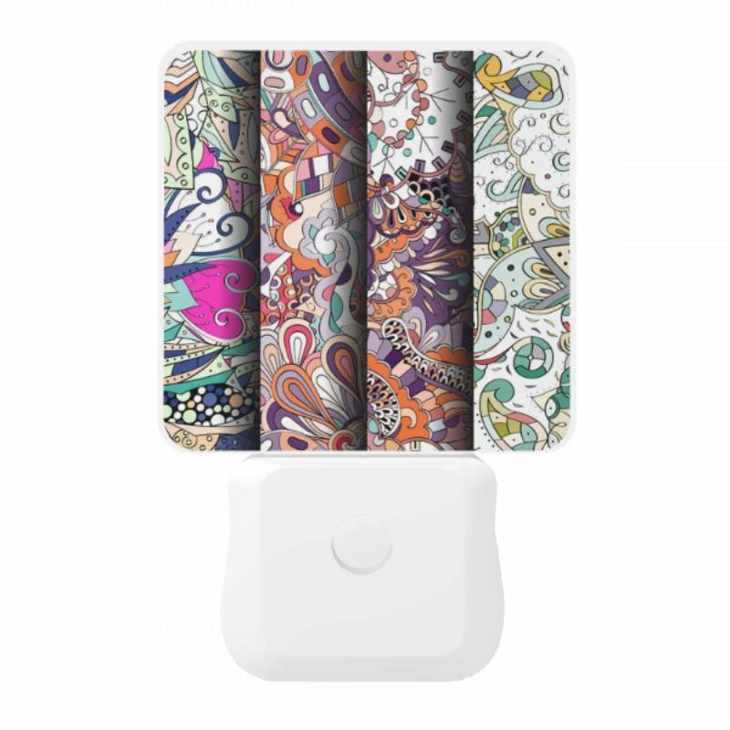 Night Light, Four different colored paintings of flowers. Night Light, Four Different Colored Paintings Of Flowers. -Pattern Night Light fd96328b37feb633779285413d60570671298a01