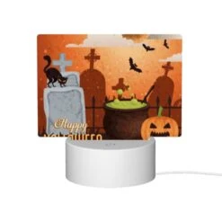 Rectangular Acrylic Night Light, A Halloween Poster With A Cat 11 Rectangular Acrylic Night Light, A Halloween Poster With A Cat -Pattern Night Light fddf2233fb03f38f4175d160a763809e5e2dc042