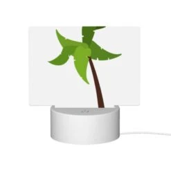 Rectangular Acrylic Night Light, A Green Palm Tree With A Brown Trunk. -Pattern Night Light ff3ff3fa0d2dceb882c73056d7e12d94c437b8e0