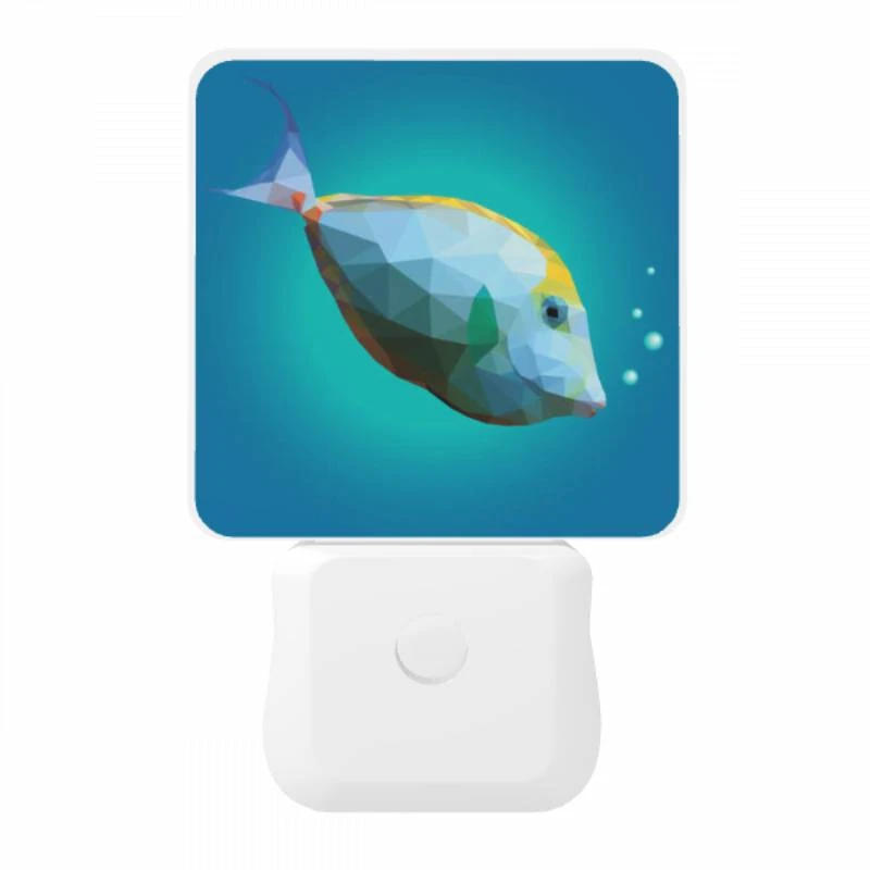 Night Light, A blue and yellow fish with a green fin swimming in the ocean. Night Light, A Blue And Yellow Fish With A Green Fin Swimming In The Ocean. -Pattern Night Light ff844f006d99ebaee86ba4ed2d862fb586593a06